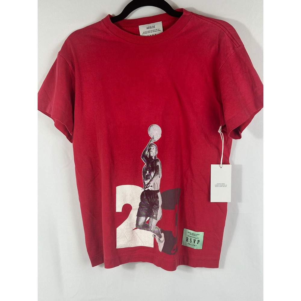 AGOLDE x RSVP Gallery‎ Repurposed Vintage Red Nike Jordan Graphic Tee NWT